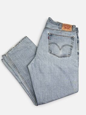 Levi’s 505 Regular Fit Men’s Jeans 42x30 Light Wash Blue